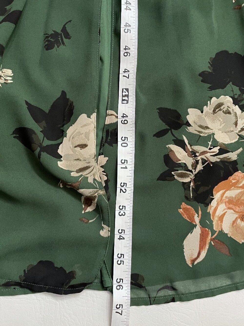 Sugarlips Dress XL Green Tiered Floral Long Sheer Sleeve Maxi Lined Graceful - Picture 10 of 14